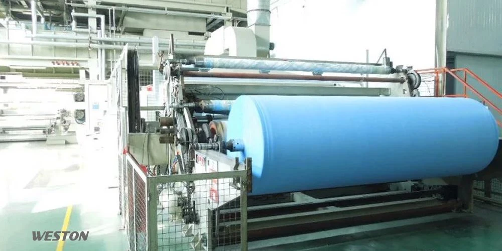 product-1-1 Low lint printer cleaning SMT cleanroom wipe mother rolls creped turquoise color (4)